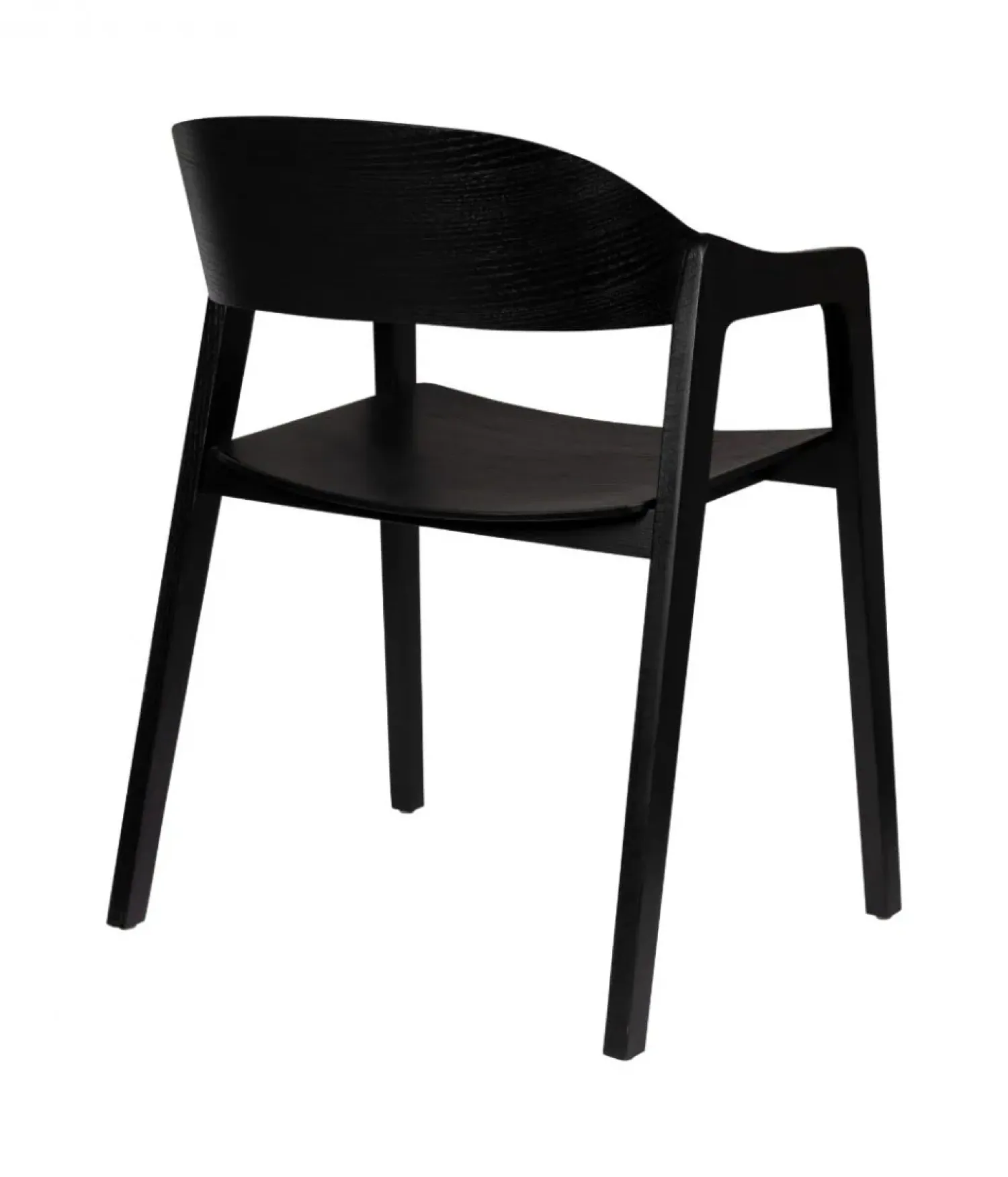 Dutchbone Eetkamerstoelen|Eetkamerstoel Westlake Zwart 58cm