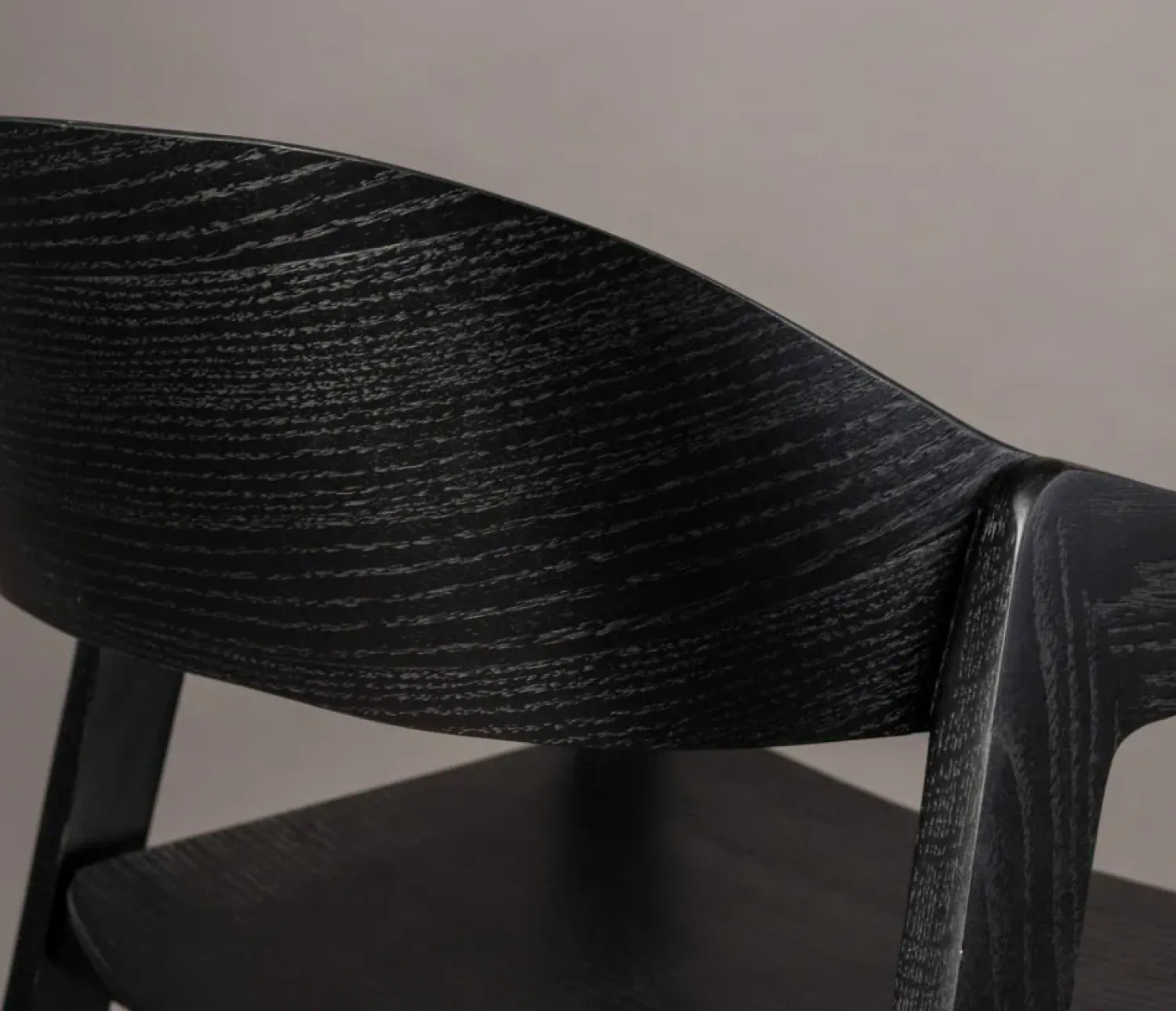 Dutchbone Eetkamerstoelen|Eetkamerstoel Westlake Zwart 58cm
