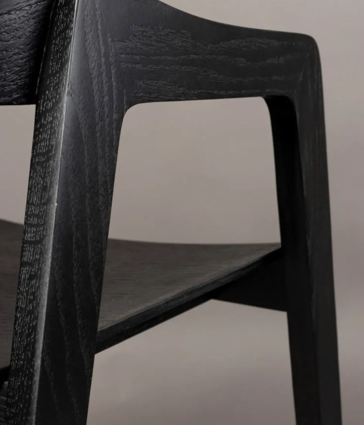 Dutchbone Eetkamerstoelen|Eetkamerstoel Westlake Zwart 58cm