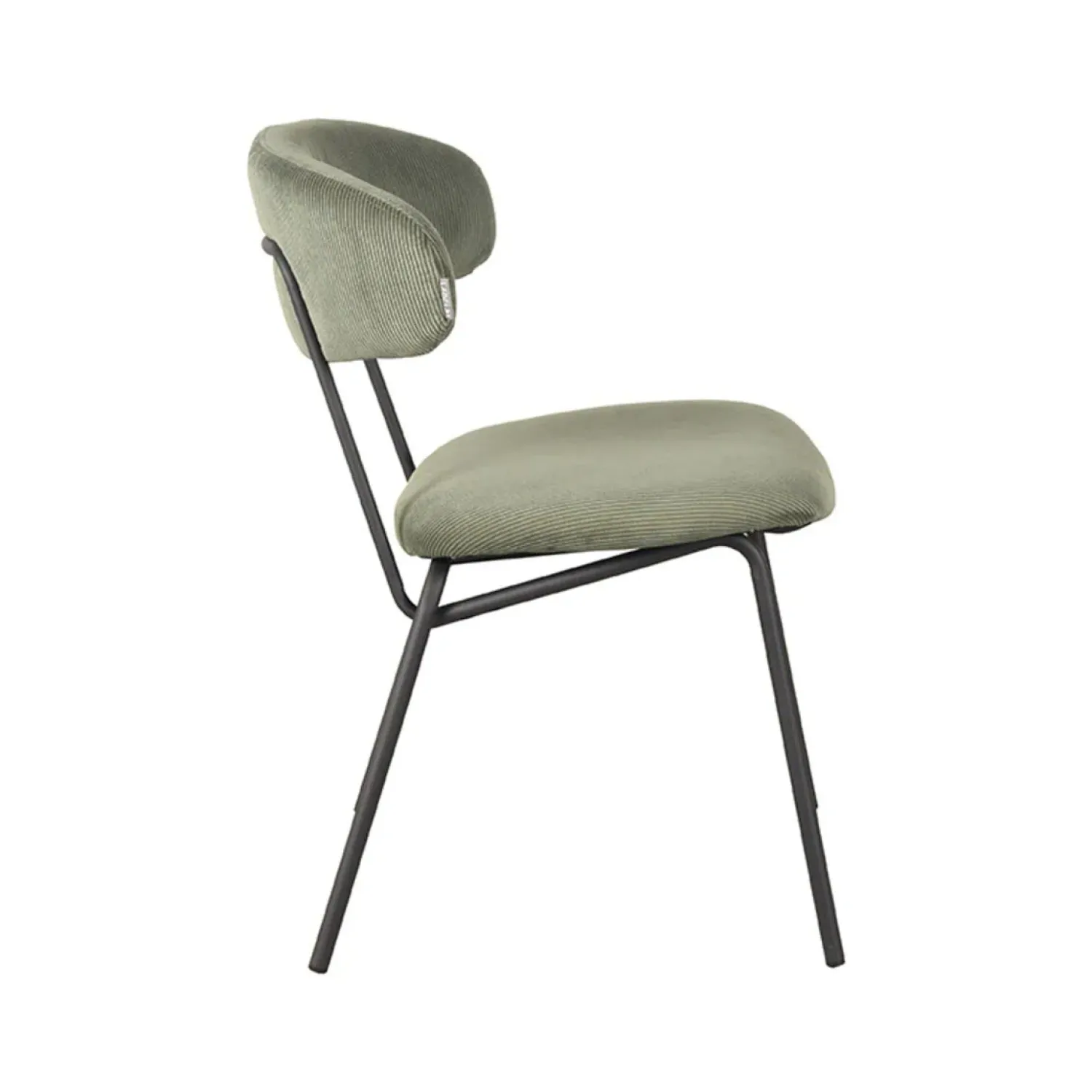 Label51 Eetkamerstoelen|Eetkamerstoel Zack Forest Ribcord