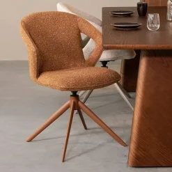 Label51 Eetkamerstoelen|Eetkamerstoel Zurich Coral Boucle