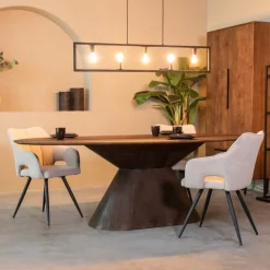 Label51 Eettafels|Eetkamertafel Jagger Espresso Mangohout 240cm
