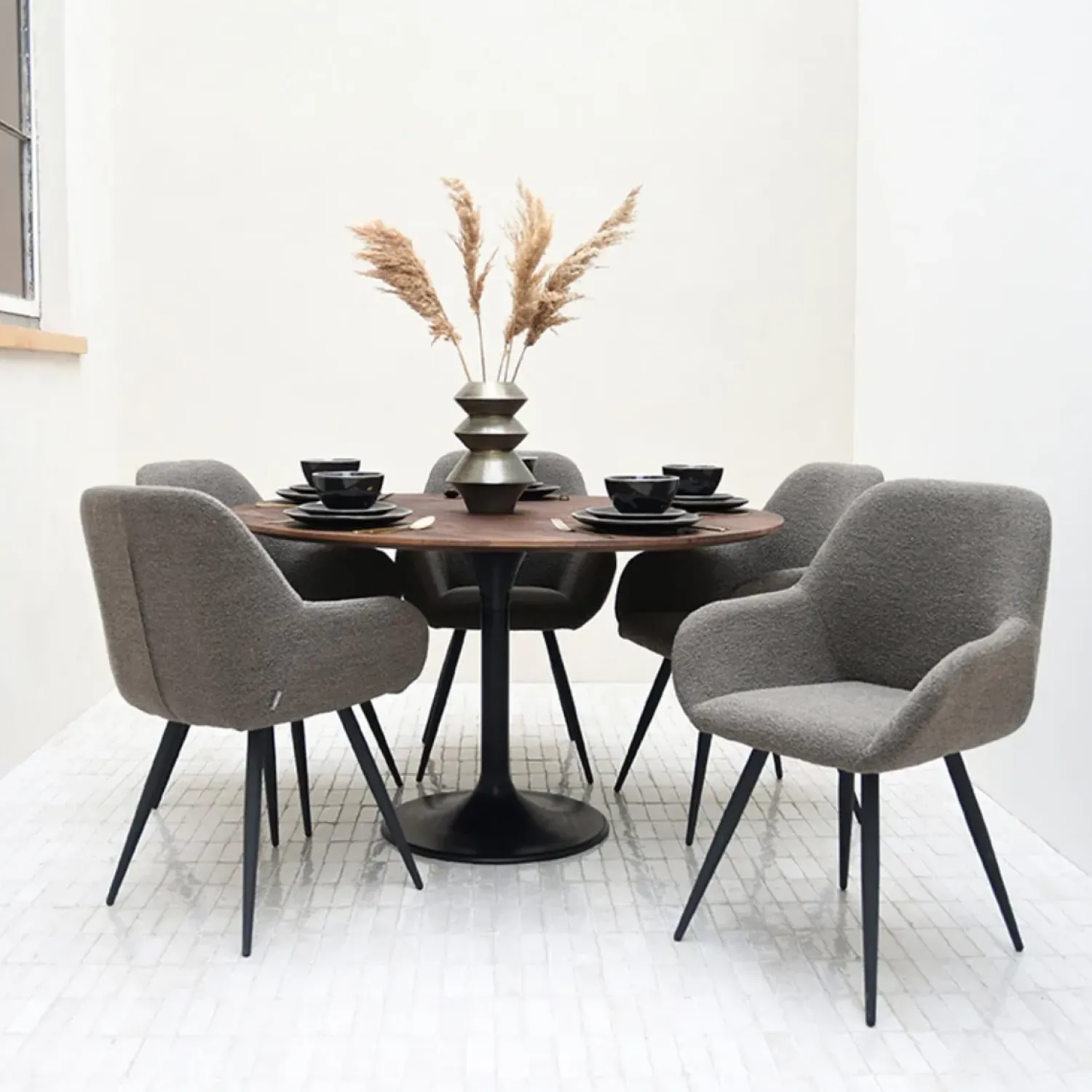 Label51 Eettafels|Eetkamertafel Otto Espresso Mangohout 130cm