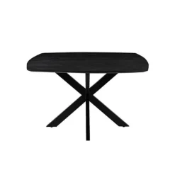 Label51 Eettafels|Eettafel Blake Zwart Mangohout 130cm