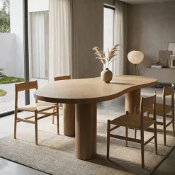 Eleonora Eettafels|Eettafel Bobbie lichtbruin 215cm