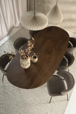 Eleonora Eettafels|Eettafel Coco ovaal Lichtbruin mangohout 240cm