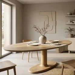 Eleonora Eettafels|Eettafel Coco ovaal Naturel mangohout 300cm