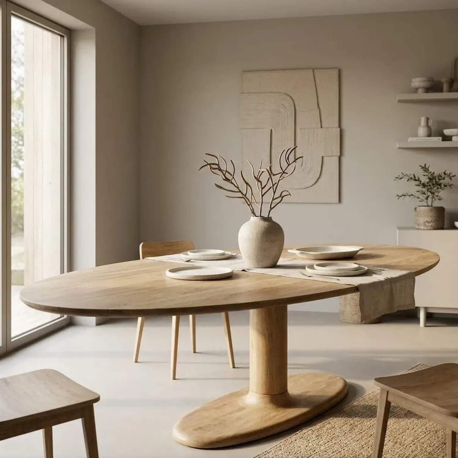 Eleonora Eettafels|Eettafel Coco ovaal Naturel mangohout 300cm