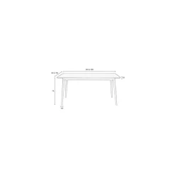 NORI Living Eettafels|Eettafel Fabio Eikenhout 160cm