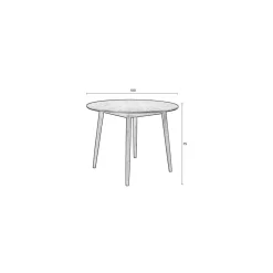 NORI Living Eettafels|Eettafel Fabio Rond Eikenhout 100cm