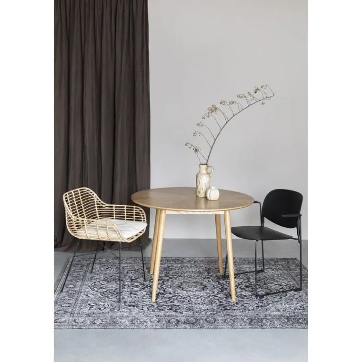 NORI Living Eettafels|Eettafel Fabio Rond Eikenhout 100cm
