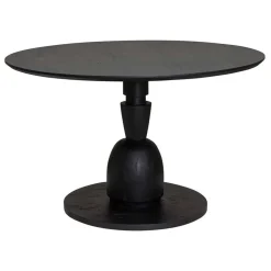 Tower living Eettafels|Eettafel Gambino rond Zwart 130cm
