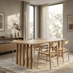 Eleonora Eettafels|Eettafel Jake bruin eikenhout 300cm