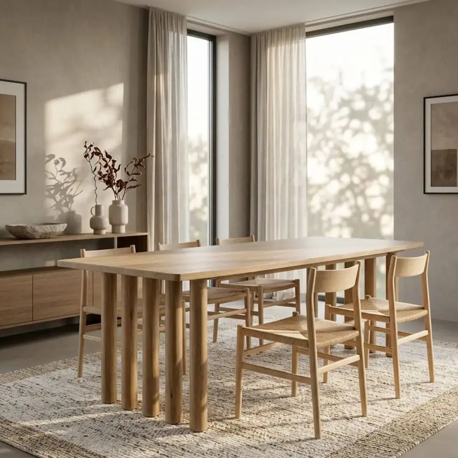 Eleonora Eettafels|Eettafel Jake bruin eikenhout 300cm