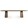 Eleonora Eettafels|Eettafel Lune ovaal lichtbruin 300cm
