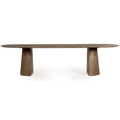 Eleonora Eettafels|Eettafel Lune ovaal lichtbruin 300cm