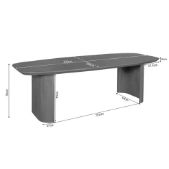 Furndea Eettafels|Eettafel Mario Deens ovaal Walnoot 200cm