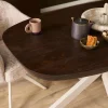 Furndea Eettafels|Eettafel Martin Deens ovaal Walnoot Zand poot 200cm