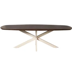 Furndea Eettafels|Eettafel Martin Deens ovaal Walnoot Zand poot 200cm