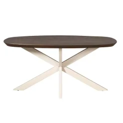 Furndea Eettafels|Eettafel Martin Deens ovaal Walnoot Zand poot 160cm