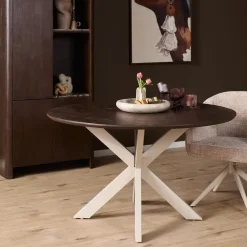 Furndea Eettafels|Eettafel Martin rond Walnoot Zand poot 150cm