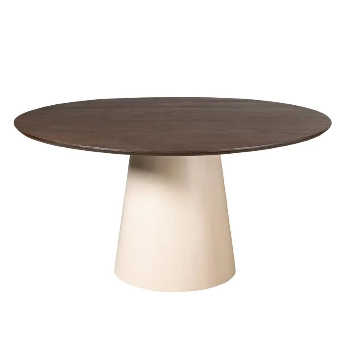 Furndea Eettafels|Eettafel Martin rond Walnoot Zand Dichte poot 150cm