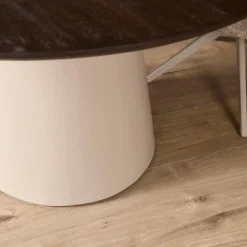 Furndea Eettafels|Eettafel Martin rond Walnoot Zand Dichte poot 150cm