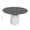 Furndea Eettafels|Eettafel Martin rond Walnoot Zand Dichte poot 130cm
