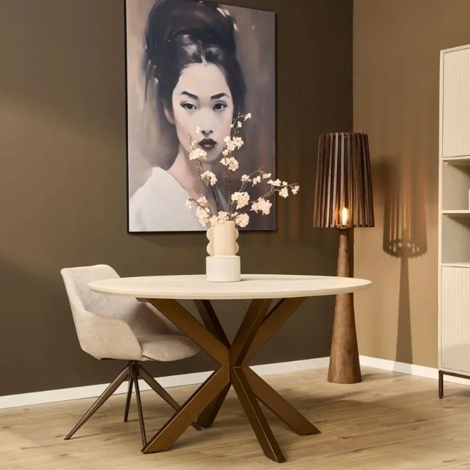 Furndea Eettafels|Eettafel Martin Zand Rond 130 cm