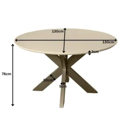 Furndea Eettafels|Eettafel Martin Zand Rond 130 cm