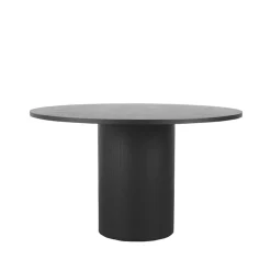 Label51 Eettafels|Eettafel Oliva Zwart Eikenhout rond 130cm