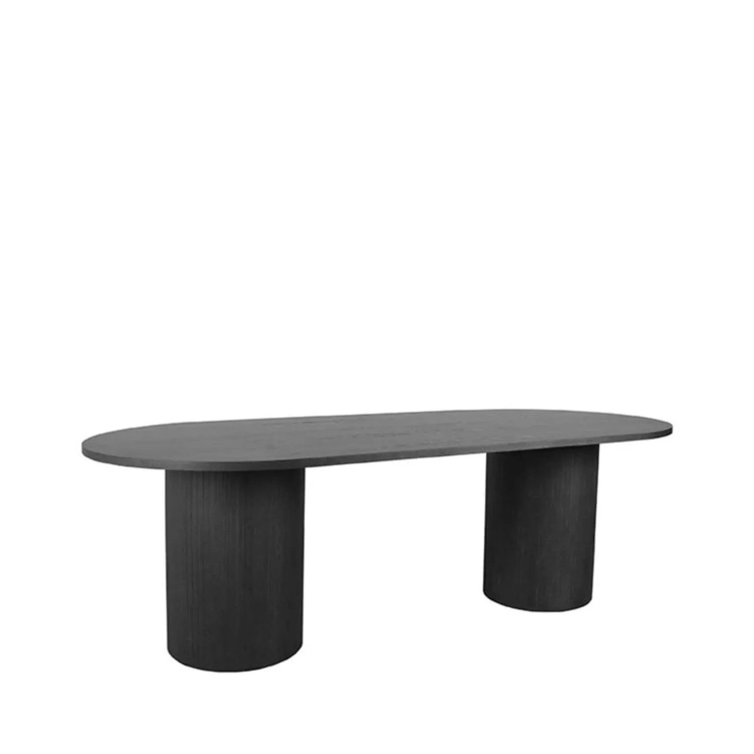 Label51 Eettafels|Eettafel Oliva Zwart Eikenhout ovaal 240cm