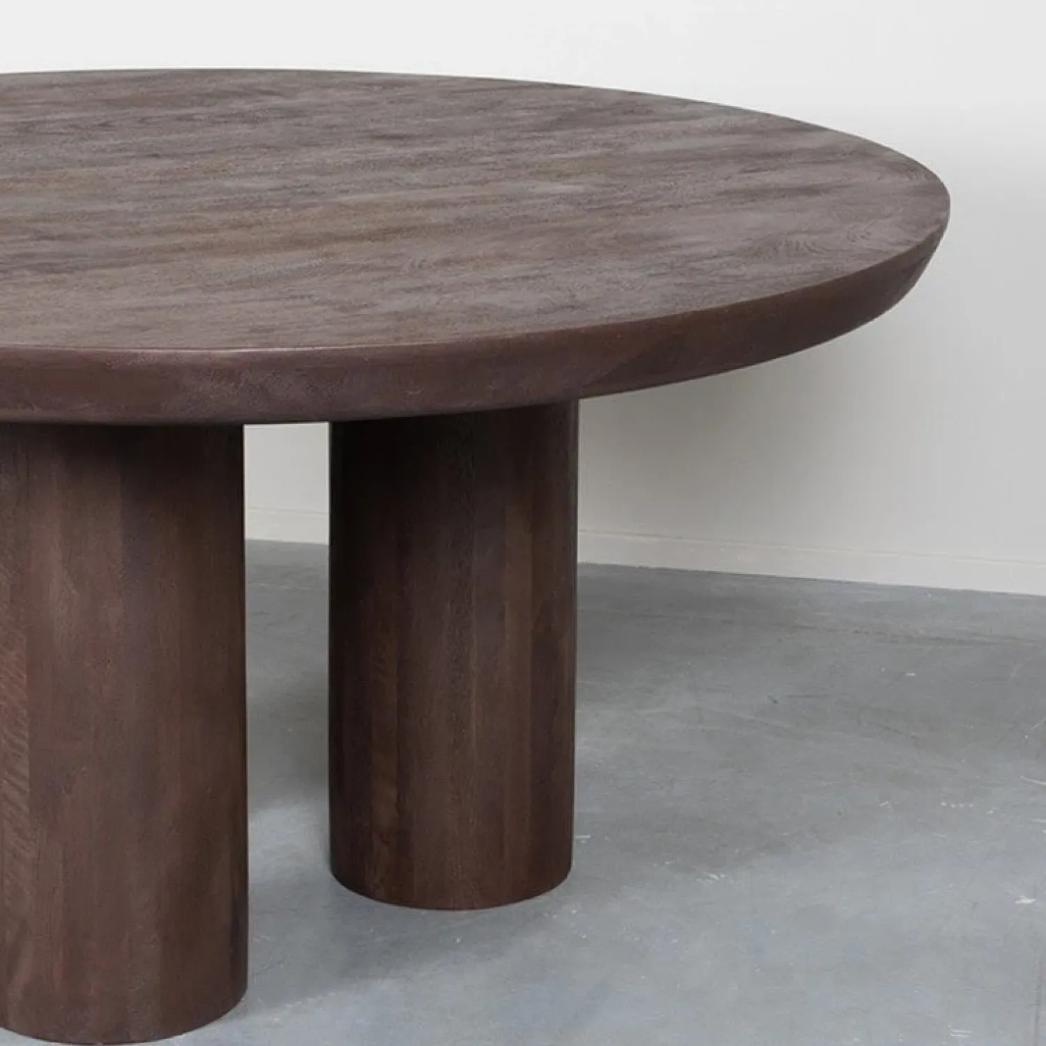 Label51 Eettafels|Eettafel Olly Espresso Mangohout 150cm Rond