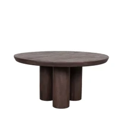 Label51 Eettafels|Eettafel Olly Espresso Mangohout 150cm Rond