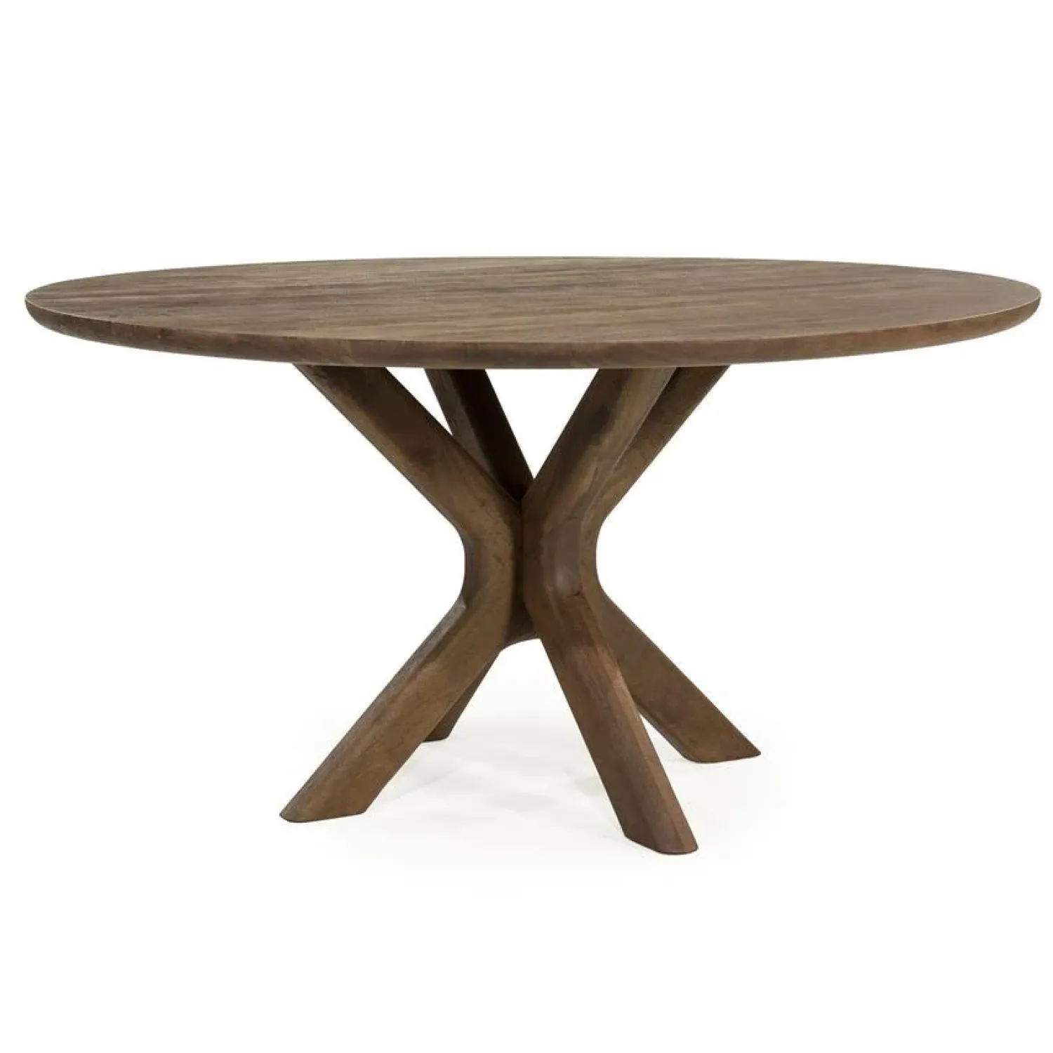 Eleonora Eettafels|Eettafel Tycho rond Lichtbruin mangohout 150cm