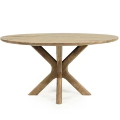 Eleonora Eettafels|Eettafel Tycho rond Naturel mangohout 150cm