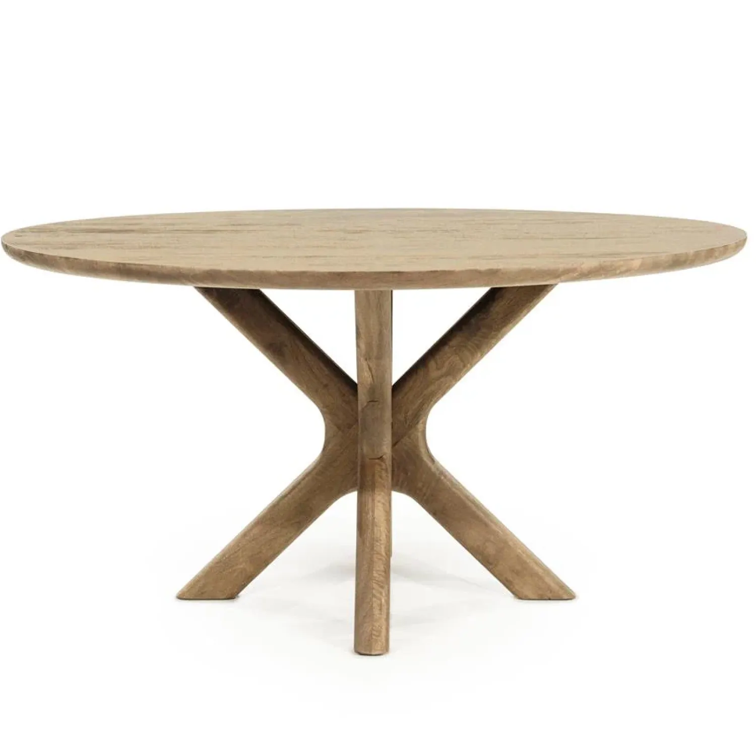 Eleonora Eettafels|Eettafel Tycho rond Naturel mangohout 150cm