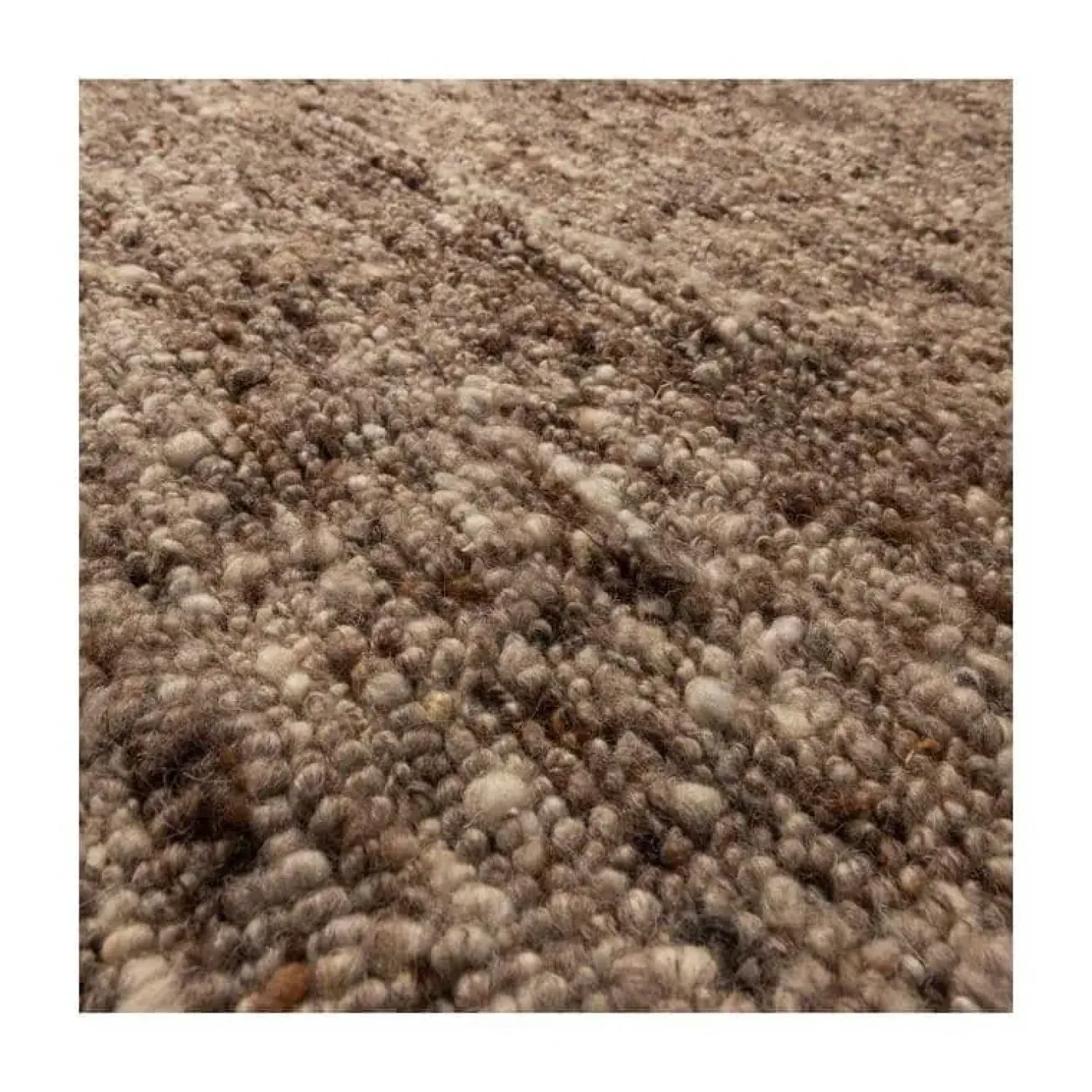 WOOOD Vloerkleden|Efia Vloerkleed wol bruin melange 170x240cm