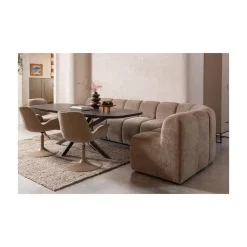 WOOOD Vloerkleden|Efia Vloerkleed wol bruin melange 170x240cm