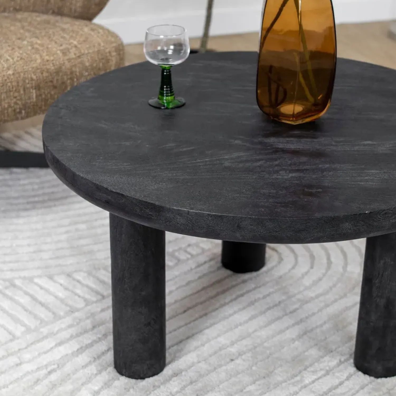 Vane Living Salontafels|Eira Salontafel zwart Rond 80cm
