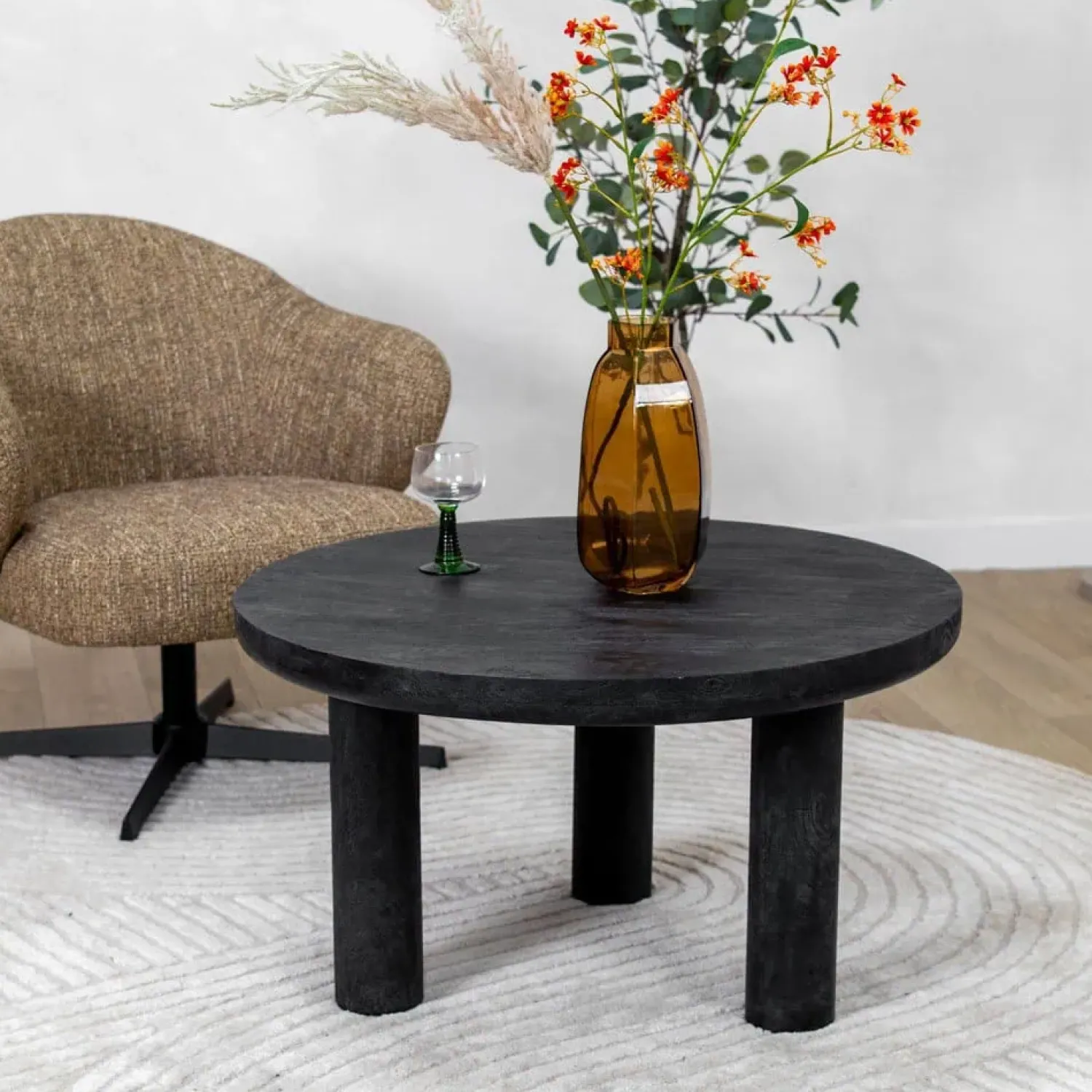 Vane Living Salontafels|Eira Salontafel zwart Rond 80cm