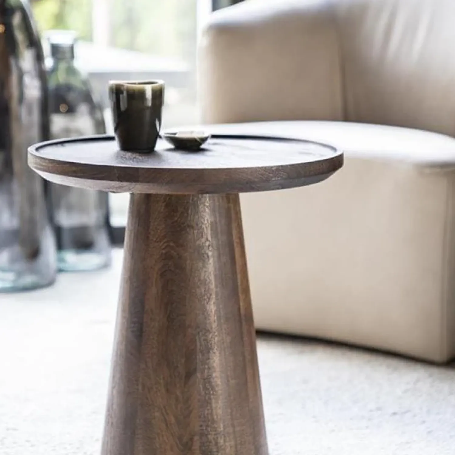 Eleonora Salontafels|Bijzettafels|bijzettafel Ron 46×49 bruin