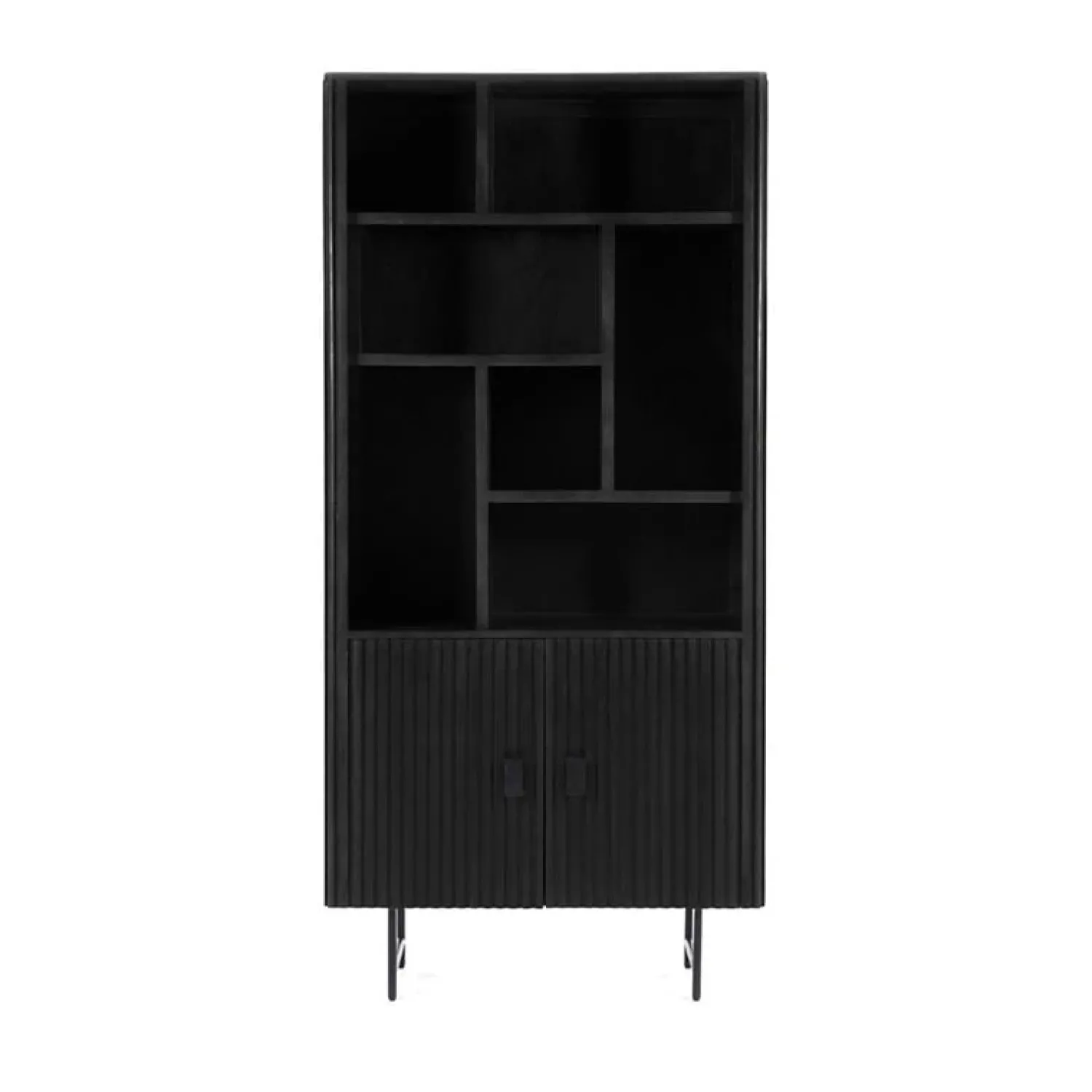 Eleonora Wandkasten|Vakkenkasten|boekenkast Remi 2-drs. 96cm zwart