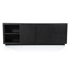 Eleonora Dressoirs|Industriele Kasten|dressoir Helsinki 200cm zwart