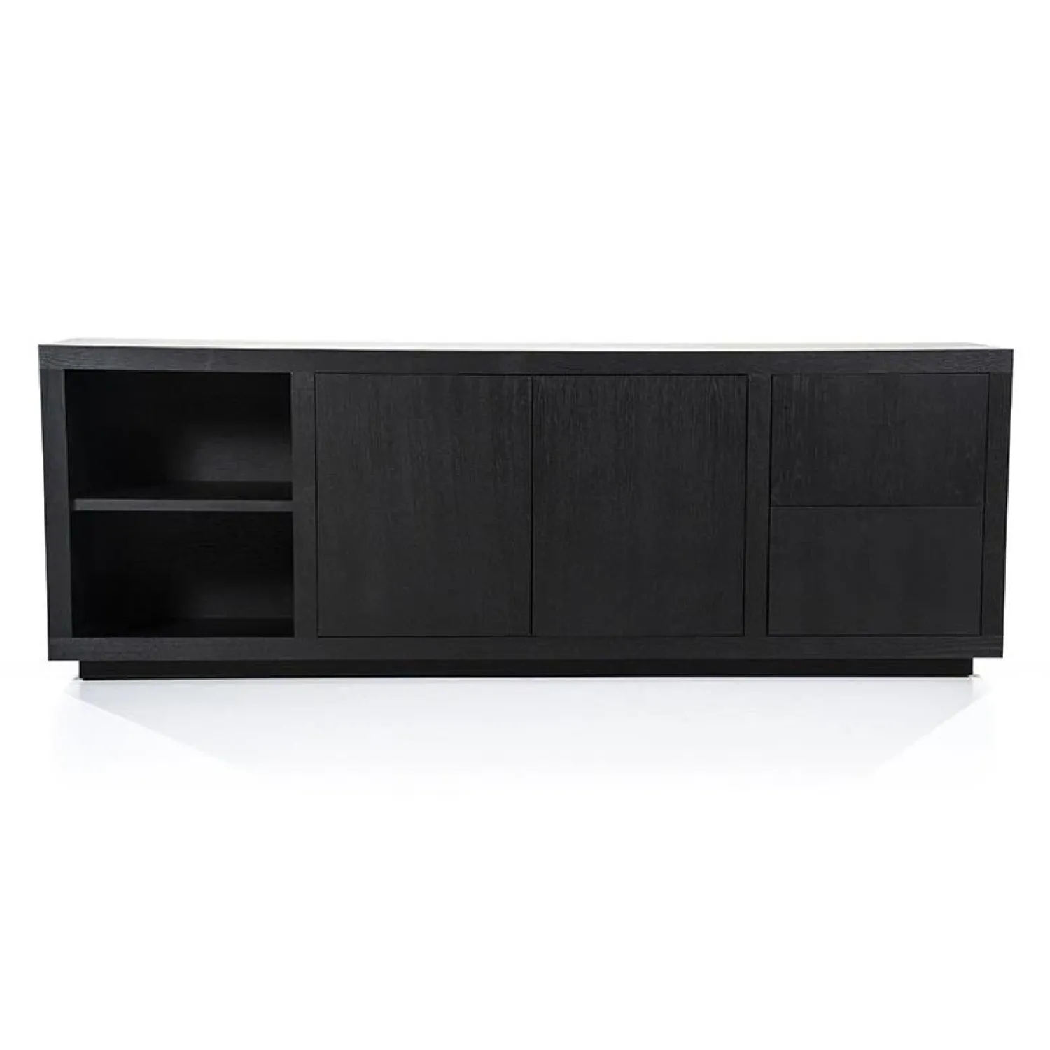 Eleonora Dressoirs|Industriele Kasten|dressoir Helsinki 200cm zwart