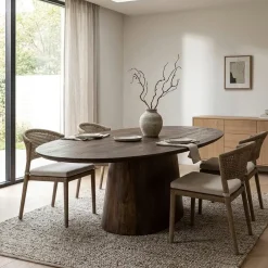 Eleonora Eettafels|eettafel Aron ovaal 250×110 bruin