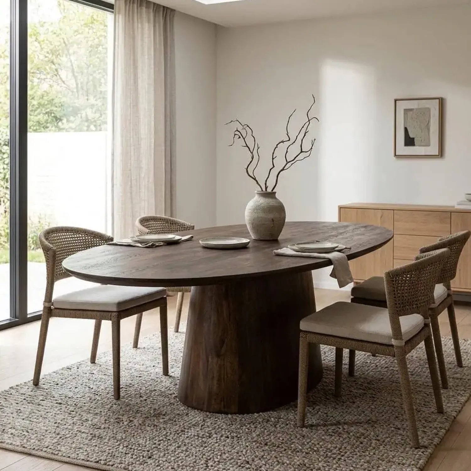 Eleonora Eettafels|eettafel Aron ovaal 250×110 bruin