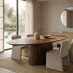 Eleonora Eettafels|eettafel Aron ovaal 300×110 bruin
