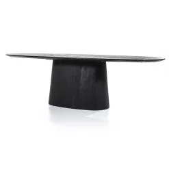 Eleonora Eettafels|eettafel Aron ovaal 200×110 zwart