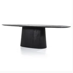 Eleonora Eettafels|eettafel Aron ovaal 300×110 zwart